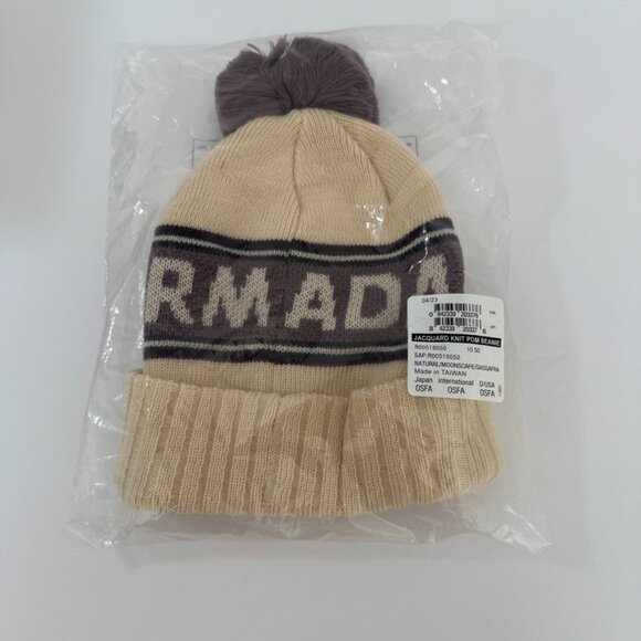 NWT Armada Natural, Moonscape, & Sassafrass Jacquard Knit Pom Beanie - Picture 10 of 11